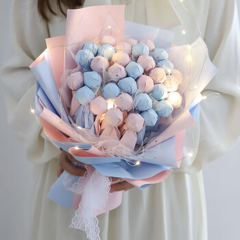 抖音棒棒糖花束生日礼物女生送闺蜜创意糖果手捧花包糖纸成品混搭