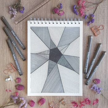 【开学必备】旗牌（Shachihata）Artline 超细针管笔勾线笔 防水绘图笔 漫画/设计/动漫专用 0.03mm 黑色 EK-2303