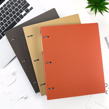 天色 三孔文件夹打孔 a4活页夹插页资料册多功能办公室收纳神器 彩色穿孔大容量加厚强力夹 TS-1620 墨绿