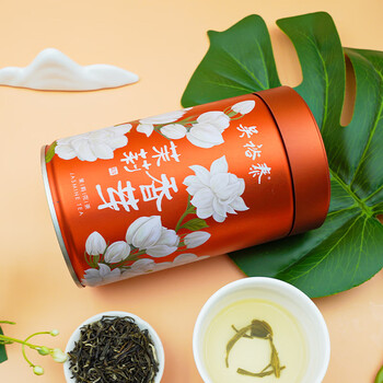 吴裕泰茉莉花茶茉莉香芽浓香型特种160g七窨高芽回甘罐装