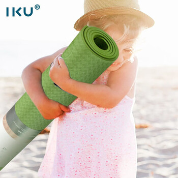 IKU双人瑜伽垫加厚15mm舞蹈训练儿童爬行多功能家庭运动健身垫子绿