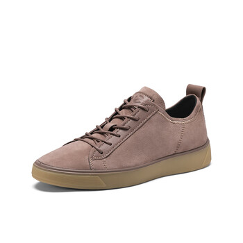 ecco爱步男士休闲板鞋 纯色潮酷百搭防滑鞋子 街头趣闯504694 红色 40