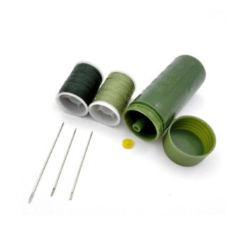 优束 针线筒便携针线盒绿色户外单兵内务缝补针线包