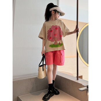逅伊中大童女装初高中女孩衣服12到15岁夏装套装夏季学生休闲女童2024