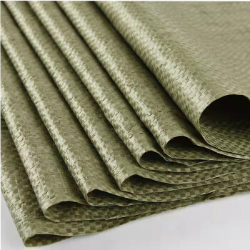 格美 编织袋 PP物流打包袋 蛇皮袋 塑料编织袋 灰绿色50克40*60cm 50条起拍  