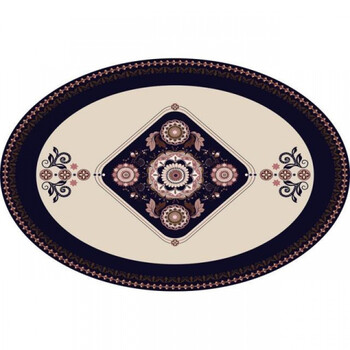 床尾地毯椭圆形地毯欧式古典田园卧室床边床尾地毯客厅茶几餐桌椭圆形