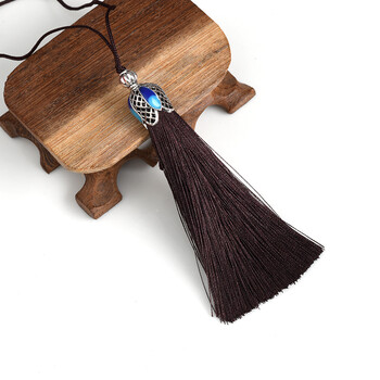 流苏穗子吊穗古风扇坠压襟香包书签中国结diy配件挂饰带珠帽冰丝咖啡
