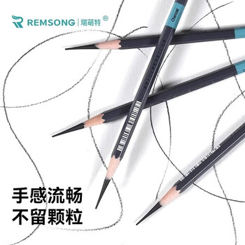 瑞萌特柳炭笔软炭8支/盒美术生专用棉柳木炭条瑞蒙特国画用的木炭条速写起稿打型黑色素描炭精条软炭