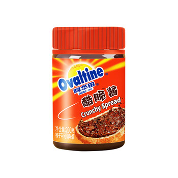 阿华田(Ovaltine)酷脆酱200g榛子可可味巧克力酱早餐面包涂抹蘸酱甜品烘焙牛奶伴侣 阿华田(Ovaltine)酷脆酱200g榛子可可味巧克力酱早餐面包涂抹蘸酱甜品烘焙牛奶伴侣