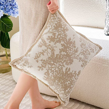 艾薇抱枕套 沙发抱枕靠垫套床头靠枕套45*45cm油画森林