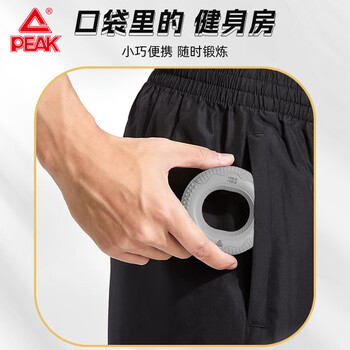 匹克握力器硅胶握力圈手指康复训练手力男女腕力健身练小臂便捷 灰色