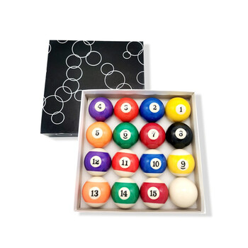 新动力台球子美式球大号球16彩水晶台球桌球配件57.2mm台球用品XD-9501