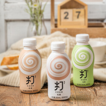 京选优品 低糖红茶打奶茶380ml*15瓶装整箱手打乌龙抹茉莉绿风味拼