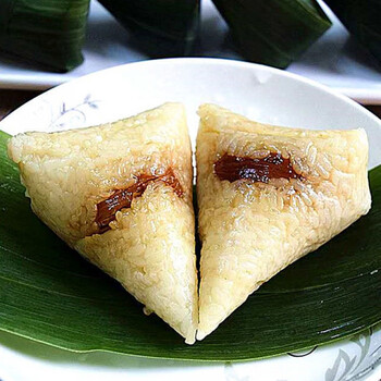 蜜枣粽子甜粽子红枣粽手工粽端午素食粽 金丝蜜枣粽 8个*130克