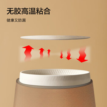 京东京造 纸杯一次性杯子咖啡杯 牛皮纸双层加厚食品级水杯280ml【60只】