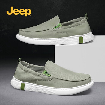 jeep吉普男鞋老北京布鞋夏季新品男士防滑耐磨鞋子男套脚老人鞋靴男