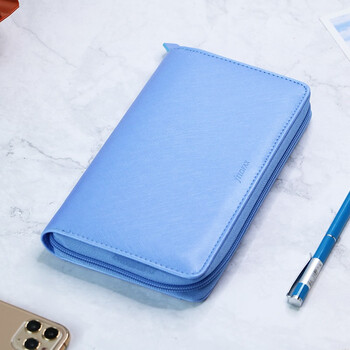 Filofax记事本英国进口高档活页手帐本多功能软皮面拉链手包礼盒装saffiano系列A6湛蓝色022592 Filofax记事本英国进口高档活页手帐本多功能软皮面拉链手包礼盒装saffiano系列A6湛蓝色022592