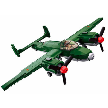 乐高(lego)男孩军事二战战斗飞机容克88轰炸机p38拼装玩具 tu-2中型