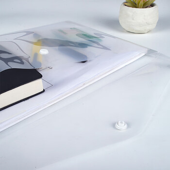 天章 （TANGO）按扣透明文件袋A4加厚50个装塑料防水档案袋公文袋资料收纳袋试卷收纳学科分类