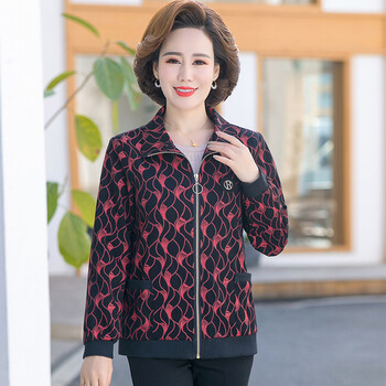 加肥加大特体200斤胖妈妈装春秋装加肥加女装外套中年女装中老年短款