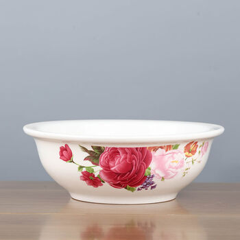 汤碗大号家用陶瓷简约个性创意吃饭面碗加厚汤古汤盆汤勺餐具粉黛佳人