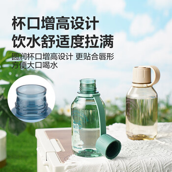 乐扣乐扣（LOCK&LOCK）户外运动水杯Tritan男女学生塑料杯子1L蓝色ABF690OBLU