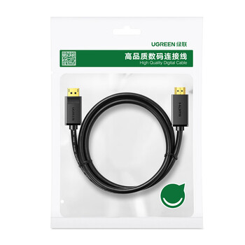 绿联DP转HDMI转接线4K30Hz高清连接线 DisplayPort转HDMI 适用电脑接电视显示器视频线1.5米 10239