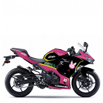 ninja400版画定制适用于忍者川崎摩托车贴纸车身贴动漫装饰 粉金 dva