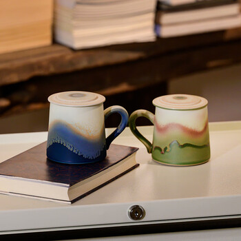 象上 陶瓷马克杯情侣对杯高颜值家用水杯新婚伴手礼结婚生日礼物