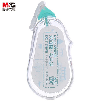 晨光（M&G）绿色带芯修正带双面胶点状8m*8.4mm手工创意手帐点点胶粘胶带AJD73302 5卡
