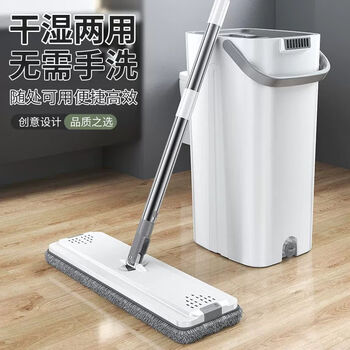 家妙芙（Jiamiaofu）懒人拖把家用一拖净免手洗2025新款免手洗平板拖布6块布带桶拖把