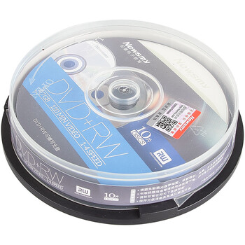 纽曼（Newsmy）DVD+RW光盘 刻录光盘 光碟 可擦写空白光盘 4速4.7G台产 10片装