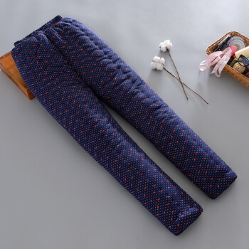 木吻纯棉花棉裤加厚内穿手工保暖裤子高腰冬季特厚 蓝底金鱼 4xl建议