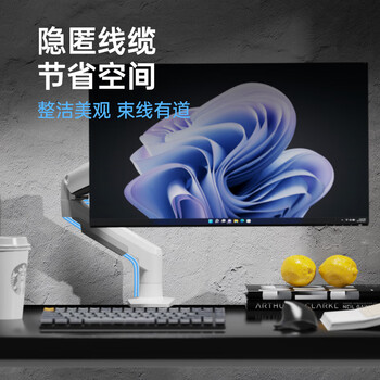 NB显示器支架机械臂显示屏支架显示器支架桌夹式电脑支架屏幕支架显示器增高架适配卓威支架臂 F80-W