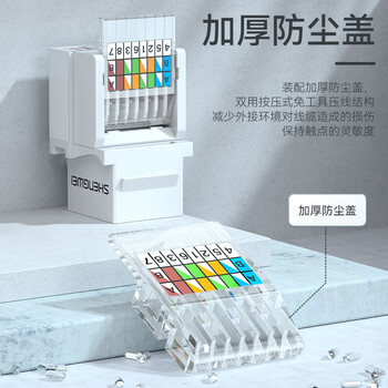 胜为（shengwei）超五类网络模块 CAT5e免打网络面板模块 RJ45水晶头电脑网线插座连接头 CMK5003H