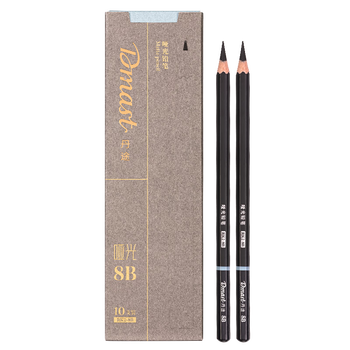 得力（deli）丹途哑光铅笔8B(10支/盒)专业绘画手绘素描彩绘软款画画RK2-8B女孩儿童