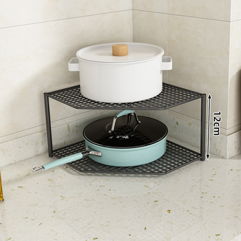 宜家官方旗舰店厨房置物架放锅架子落地收纳架台面下水槽多层转角黑色