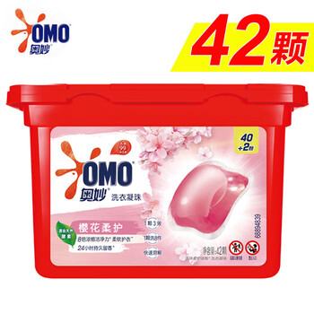 奥妙（OMO）洗衣凝珠 樱花护衣336G+洗衣凝珠2颗+硫磺内衣皂100g*2