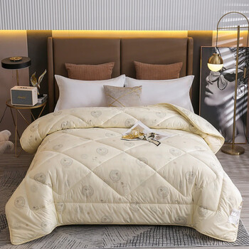 雅鹿家纺【精选】澳洲进口羊毛被冬被全棉被套保暖加厚羊毛被芯秋冬