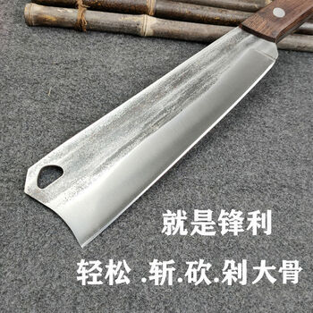 高碳钢刀锻打斩骨刀加厚剁骨刀锋利柴刀屠夫专用大骨头刀免磨锻打高