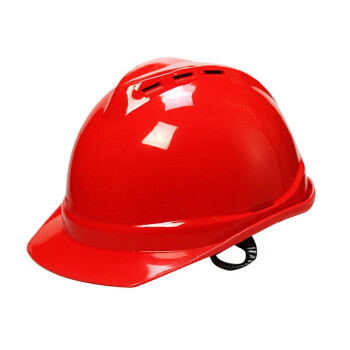 工者 透气型ABS安全帽 电力工程工地建筑施工头盔可定制logo  红色