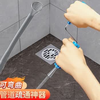乐喏 下水道疏通器通马桶卫生间家用工具捅地漏手动钢丝管道疏通1.8米 乐喏 下水道疏通器通马桶卫生间家用工具捅地漏手动钢丝管道疏通1.8米
