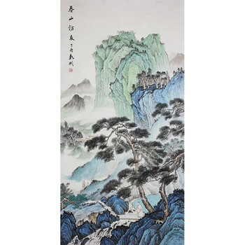 河北美协会员  张朝彬《春山访友》p567063700拍卖已结束画家