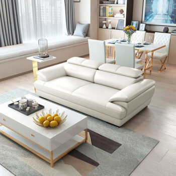 现代简约大小户型三人位组合整装客厅家具皮沙发小三人位21米颜色备注