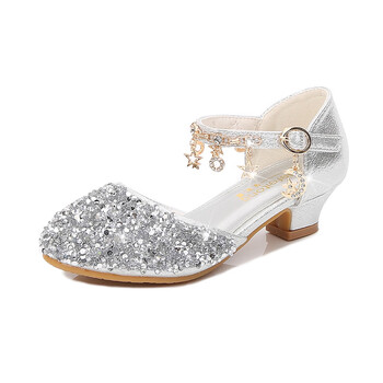 努比汤姆儿童高跟鞋女公主712岁水晶钻石鞋女童凉鞋夏季新款小女孩