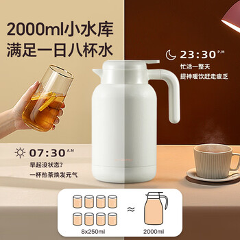 宝威玛（BVGMAV）保温壶家用办公室316L不锈钢保温水壶大容量热水瓶居家高档礼物2L