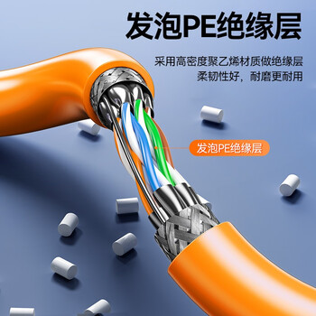 山泽七类双屏蔽网线 【0.57±0.008mm纯铜芯】低烟无卤CAT7类抗干扰 工程家装网络布线305米 SFTP-7300 山泽七类双屏蔽网线 【0.57±0.008mm纯铜芯】低烟无卤CAT7类抗干扰 工程家装网络布线305米 SFTP-7300