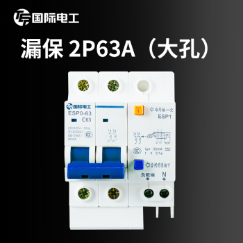 國際電工漏電開關1p斷路器y1c65n家用40安3p空開63a帶4p漏電保護器2p