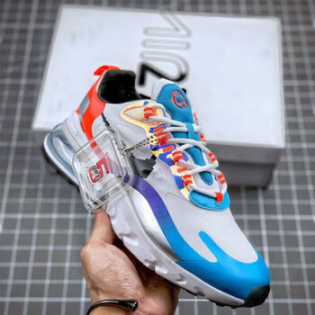 夏季新款air max 270 react电玩像素气垫鞋男女鞋透气运动跑步鞋 电玩