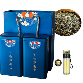 2022年新茶五峰芽毛尖 湖北特产 茶叶原产毛尖 特级芽毛尖双罐礼盒装